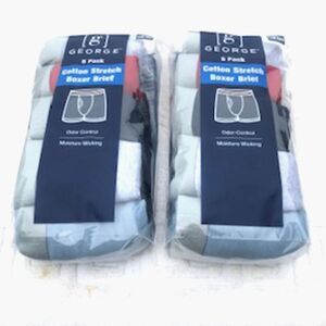 Boxer Briefs Size: 3XL {48-50} . Odor Control . Cotton Stretch . {2} Pac Bundle